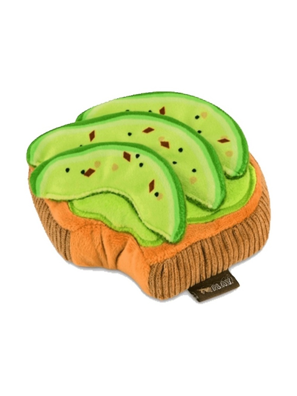 P.L.A.Y Avocado Toast Brunch Mini Plush Dog Toy by PET LIFESTYLE AND YOU